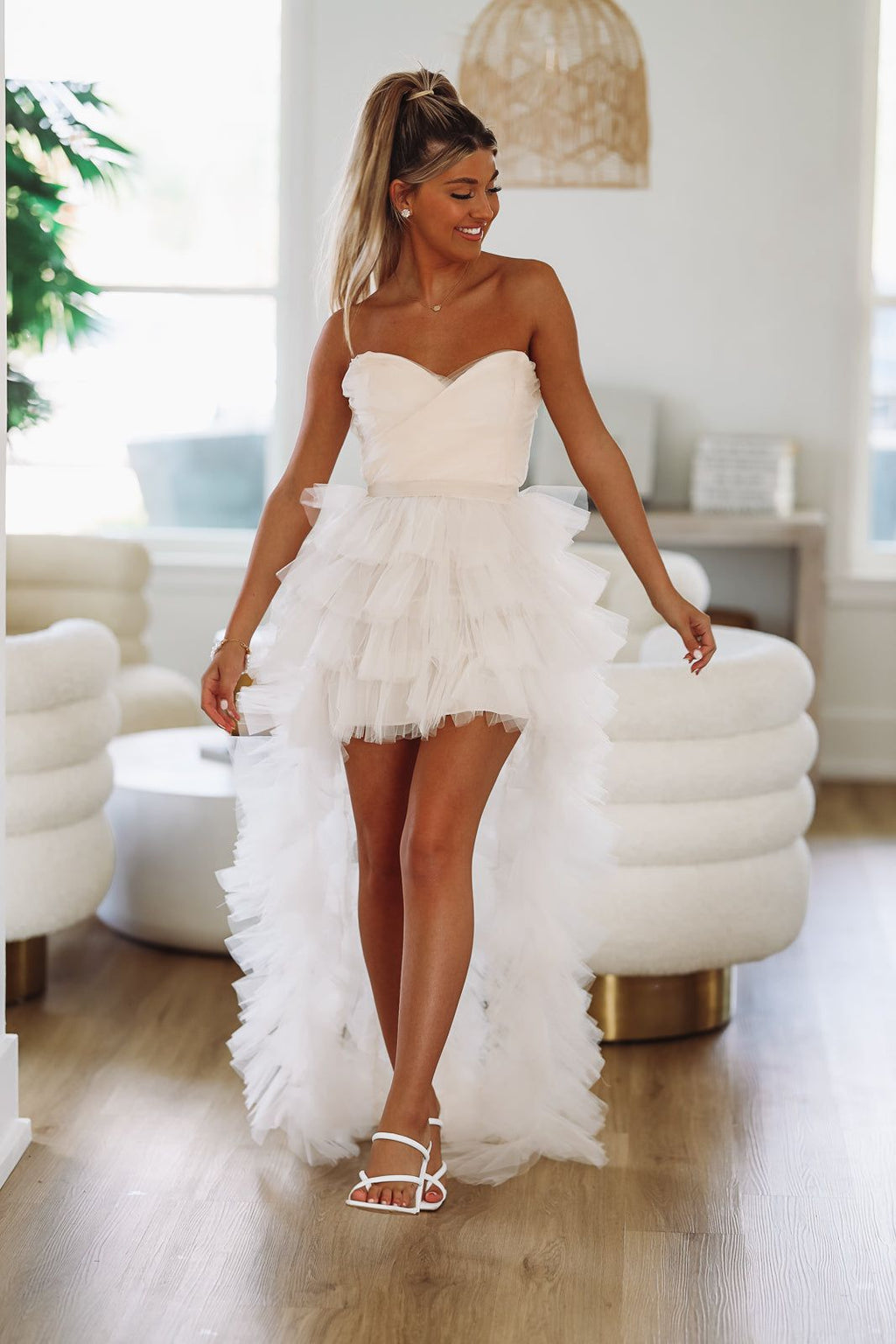 white dress for bridal shower